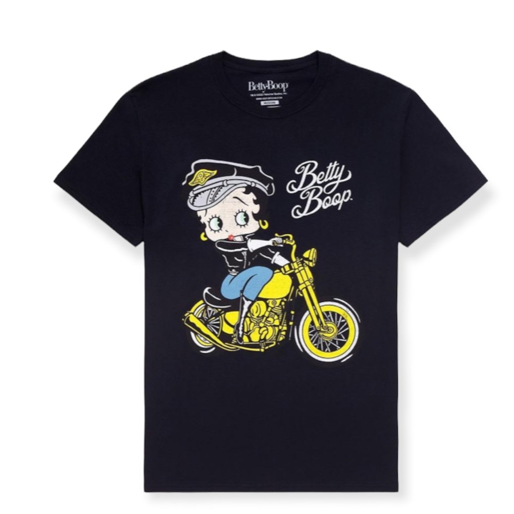 Betty Boop Biker Boyfriend Fit Girls T-Shirt